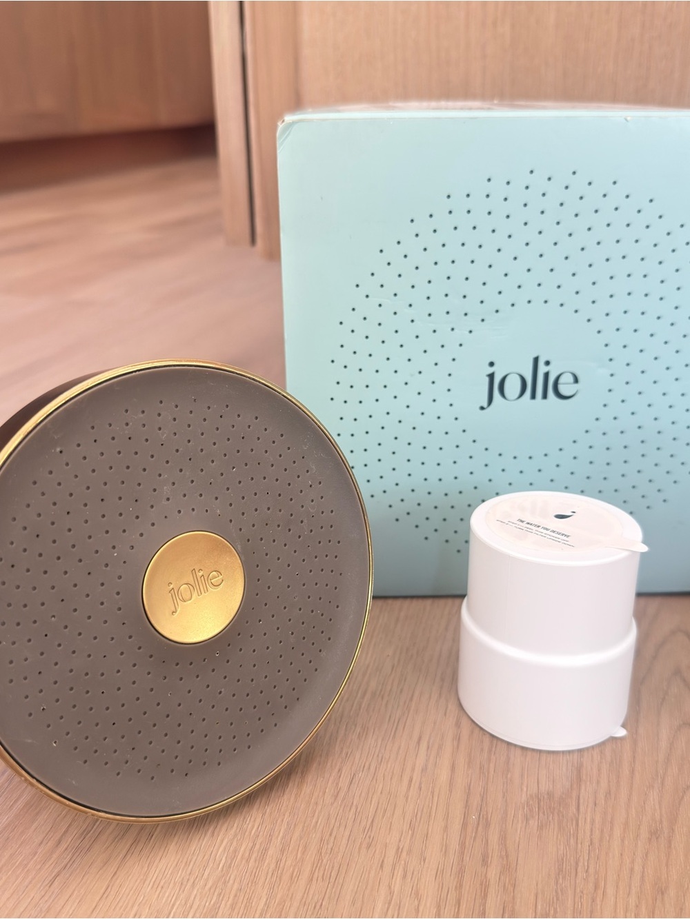 Jolie Filter Showerhead with New Filter in Brushed Gold